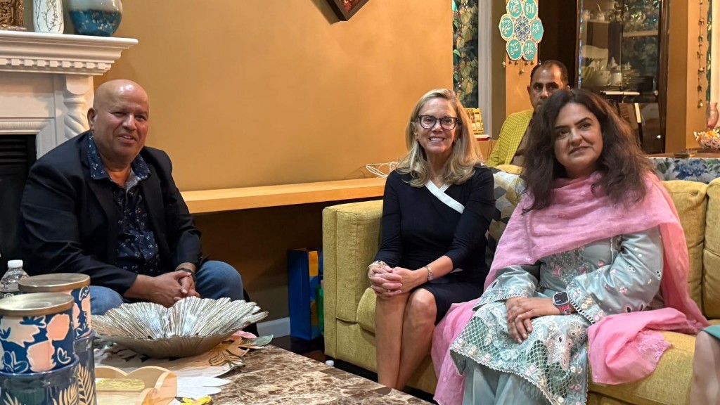 Congresswoman Laura Gillen at a Pakistani American community Meet and Greet hosted by Syed Anwar Wasti and Uzma Wasti in New York